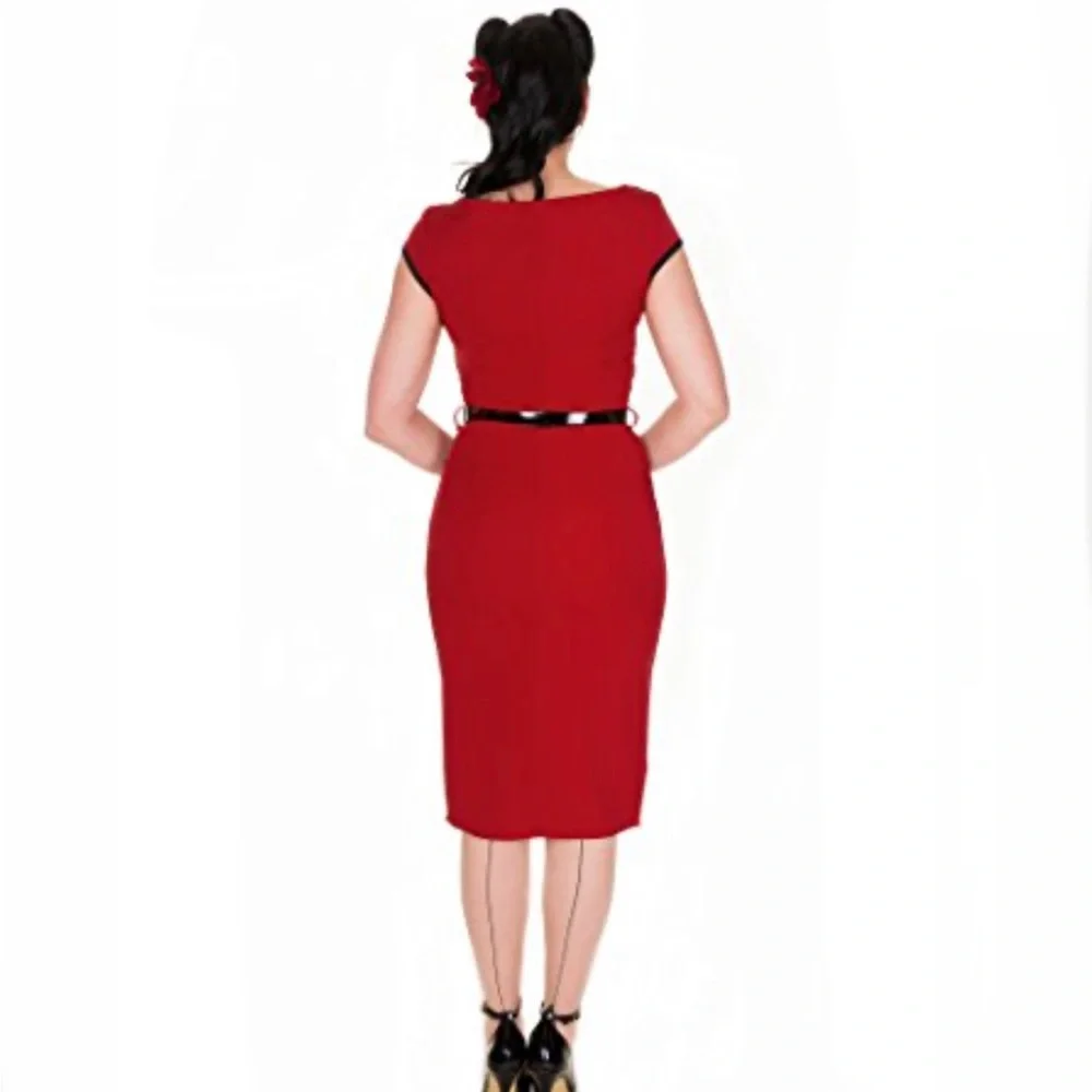 Lindy Bop Red Heidi Pinup Dress - Picture 2 of 11